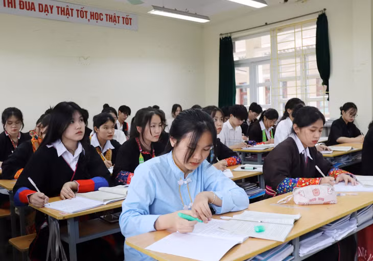 Một tiết học của học của Trường PTDT nội trú tỉnh.