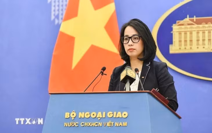 Người phát ngôn Bộ Ngoại giao Việt Nam Phạm Thu Hằng. (Ảnh: TTXVN phát)