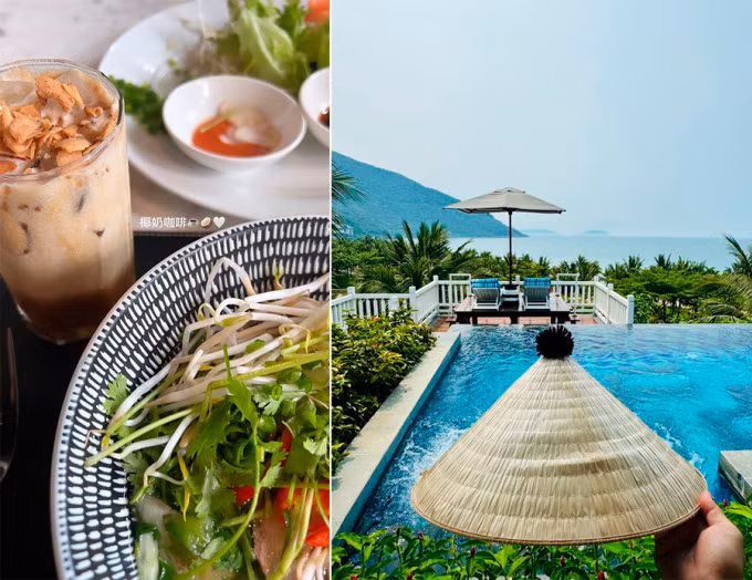 Trần Nhược Nghi đăng hình phong cảnh, ẩm thực khi du lịch. Ảnh: Fanpage Lin Zhiying