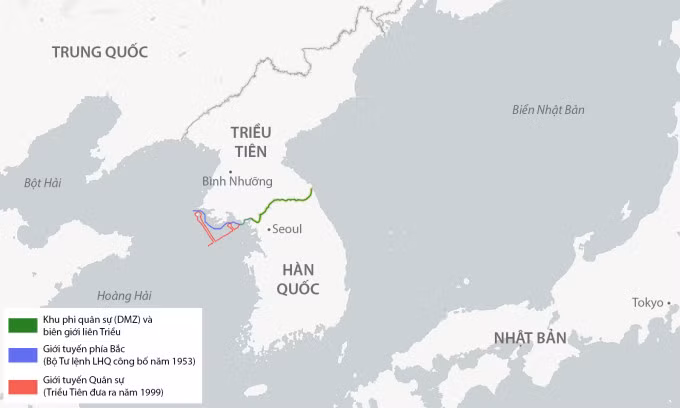Triều Tiên, Hàn Quốc và khu vực lân cận. Đồ họa: CSIS