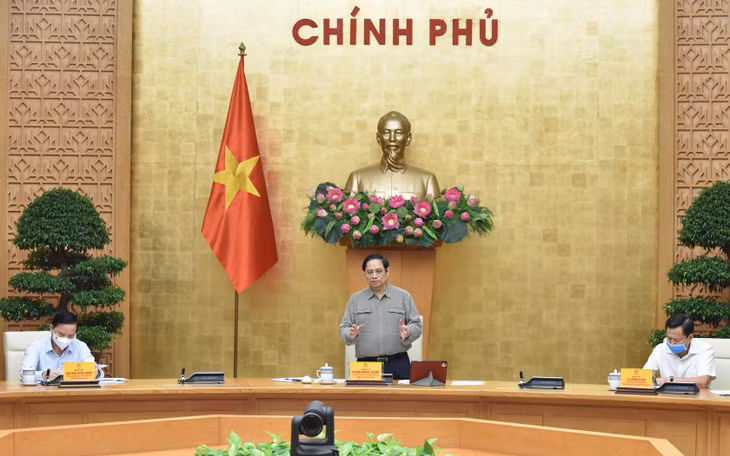 Thủ tướng Chính phủ Phạm Minh Chính phát biểu tại cuộc họp. (Ảnh: Trần Hải)
