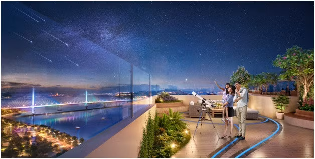 Hệ thống 45 tiện ích phục vụ hơn 1000 căn hộ, mang đến một môi trường sống toàn diện “một bước chân đến mọi tiện ích”.