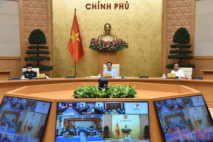 Thủ tướng Phạm Minh Chính phát biểu tại cuộc họp. Ảnh: TRẦN HẢI
