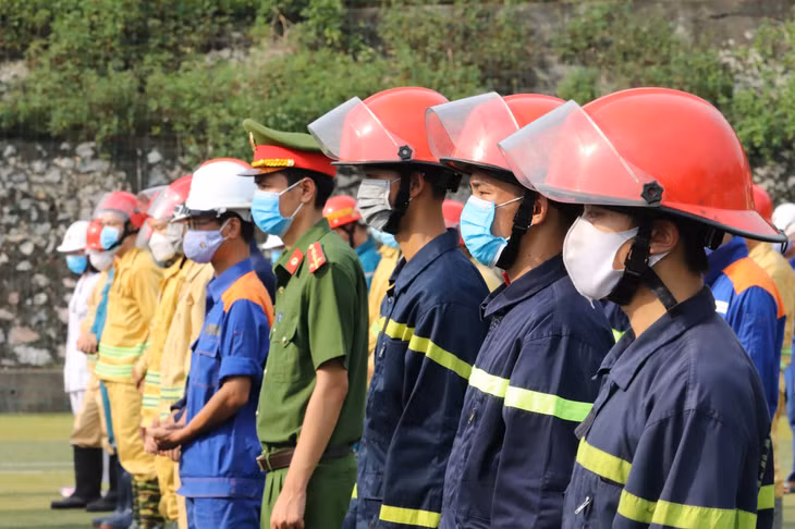 Buổi diễn tập đảm bảo nghiêm các điều kiện phòng dịch.
