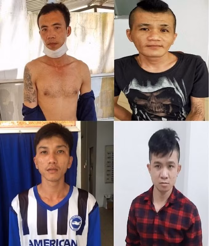 Vàng cùng các đồng phạm bị bắt giữ.