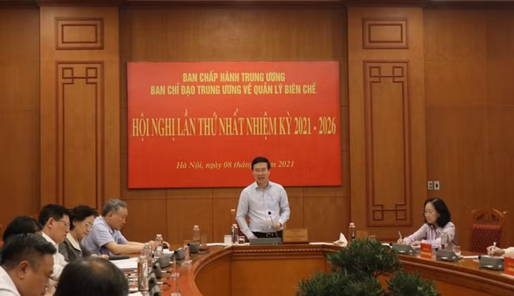 Đồng chí Võ Văn Thưởng phát biểu chỉ đạo tại hội nghị. Ảnh: dangcongsan.vn Đồng chí Võ Văn Thưởng phát biểu chỉ đạo tại hội nghị. Ảnh: dangcongsan.vn