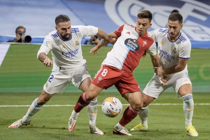 Celta Vigo gây rất nhiều khó khăn cho Real Madrid. Ảnh: AP