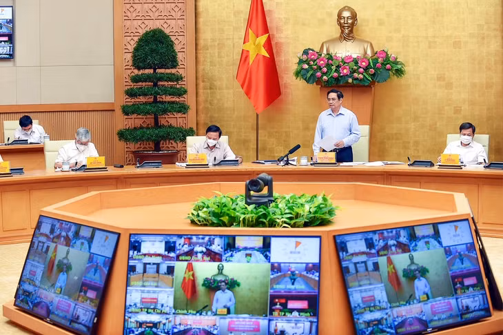 Thủ tướng chủ trì cuộc họp trực tuyến toàn quốc chiều 5/9 về công tác phòng chống dịch COVID-19. Ảnh: VGP/Nhật Bắc Thủ tướng chủ trì cuộc họp trực tuyến toàn quốc chiều 5/9 về công tác phòng chống dịch COVID-19. Ảnh: VGP/Nhật Bắc