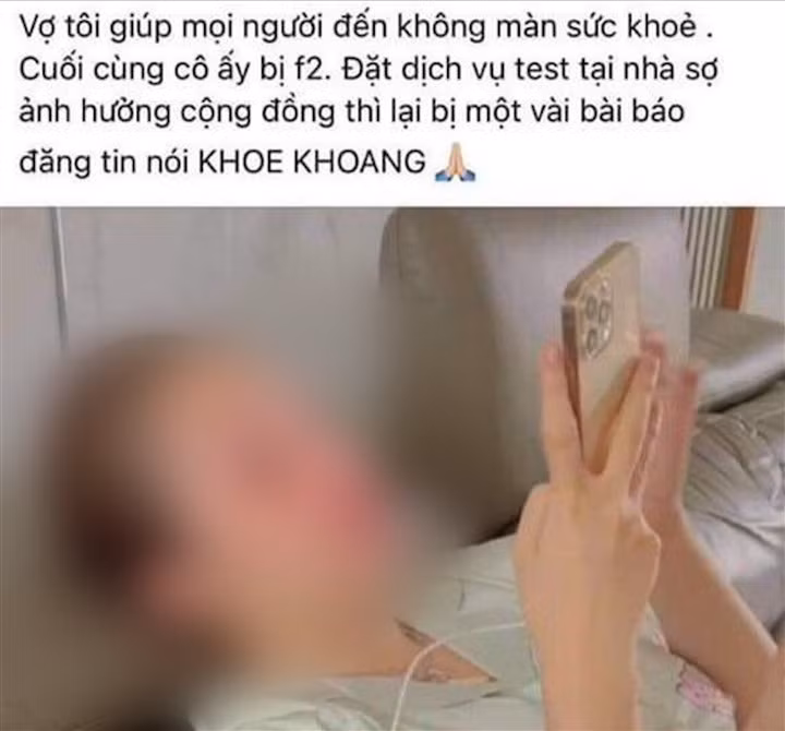 Trang Facebook được cho là của bà Nh. đăng thông tin Nh. là F2