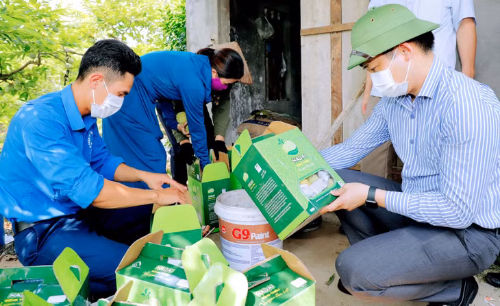 Lãnh đạo TX Đông Triều kiểm tra tình hình tiêu thụ na dai tại các xã.
