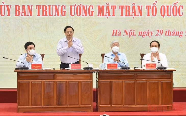 Thủ tướng Phạm Minh Chính đồng chủ trì Hội nghị. (Ảnh: TRẦN HẢI)