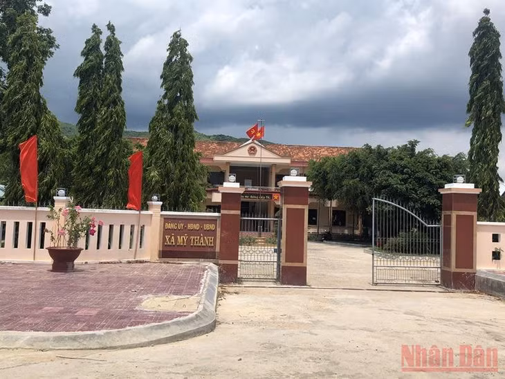 Trụ sở UBND xã Mỹ Thành, huyện Phù Mỹ, nơi ông Hợp đang giữ chức Chủ tịch.