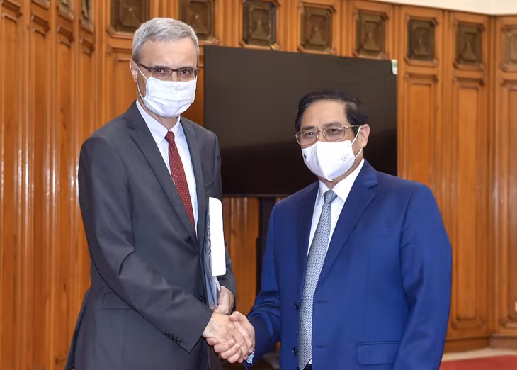 Thủ tướng Chính phủ Phạm Minh Chính tiếp Đại sứ Pháp Nicolas Warnery chiều ngày 22/9. Ảnh: VGP/Nhật Bắc Thủ tướng Chính phủ Phạm Minh Chính tiếp Đại sứ Pháp Nicolas Warnery chiều ngày 22/9. Ảnh: VGP/Nhật Bắc