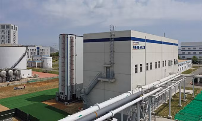 Dự án sưởi bằng năng lượng hạt nhân ở thành phố Hải Dương, tỉnh Sơn Đông, phía đông Trung Quốc. Ảnh: SPIC