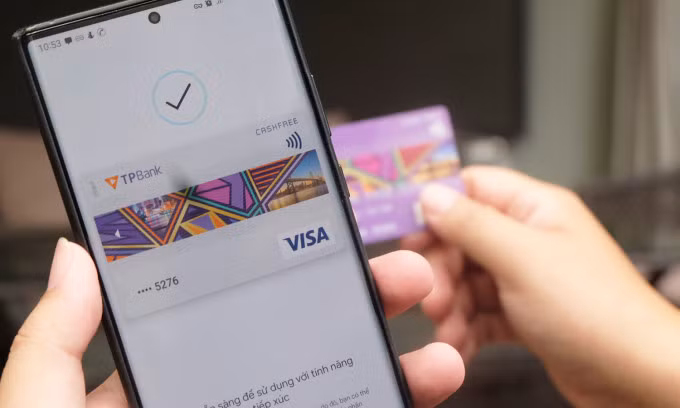Một người dùng thêm thành công thẻ Visa của ngân hàng TPBank lên Google Wallet. Ảnh: Lưu Quý
