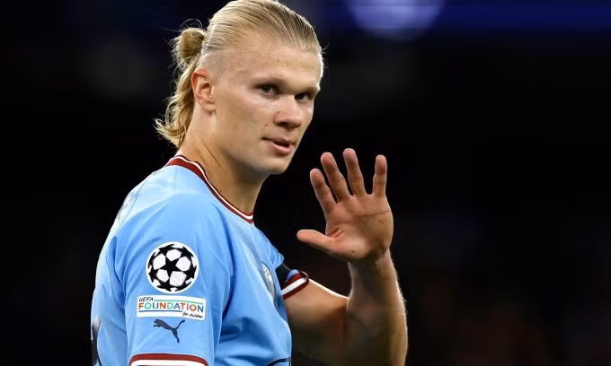 Haaland bùng nổ ở cấp CLB với Man City. Ảnh: AFP