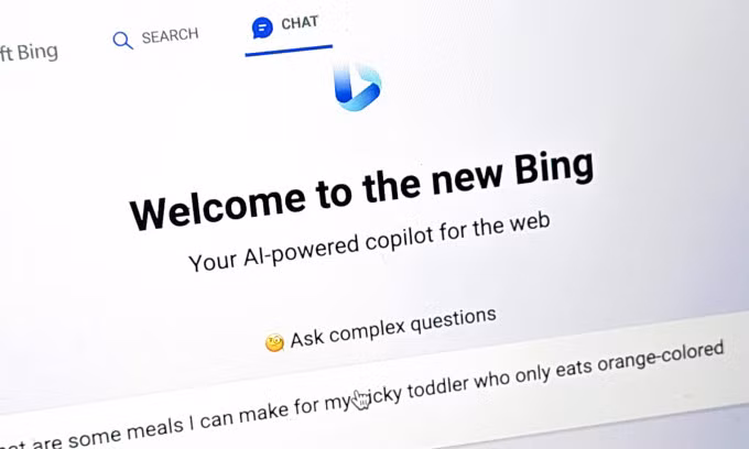 Giao diện Bing AI mới. Ảnh: Bảo Lâm