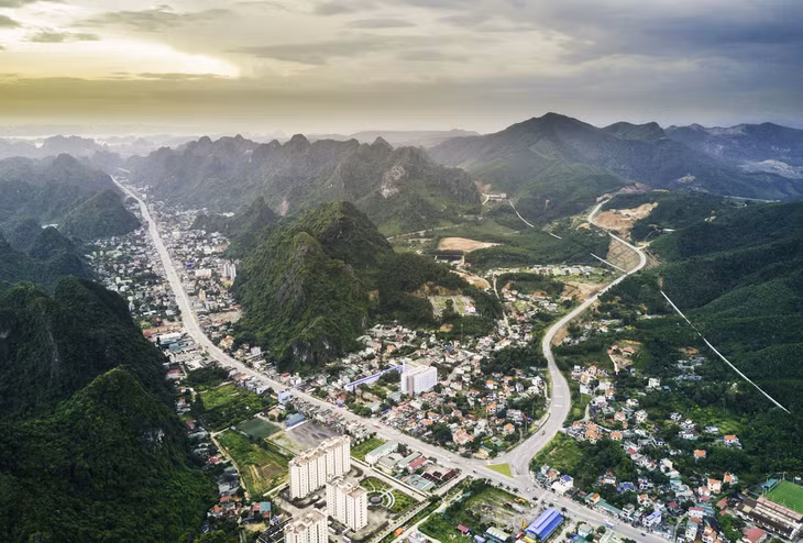 Cẩm Phả hôm nay nhìn từ trên cao. Ảnh: CTV