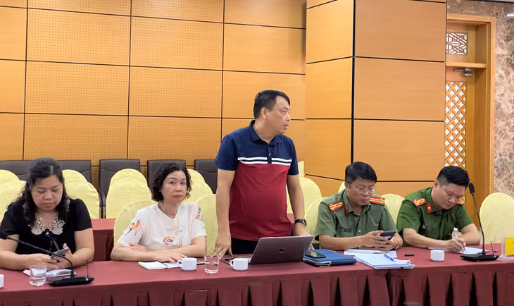 Đại diện Báo Nhân dân phát biểu tại hội nghị.