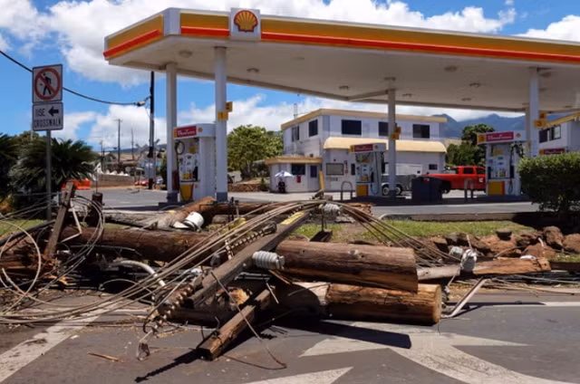 Khung cảnh đổ nát tại thị trấn Lahaina, đảo Maui, Hawaii sau cháy rừng (Ảnh: Reuters).