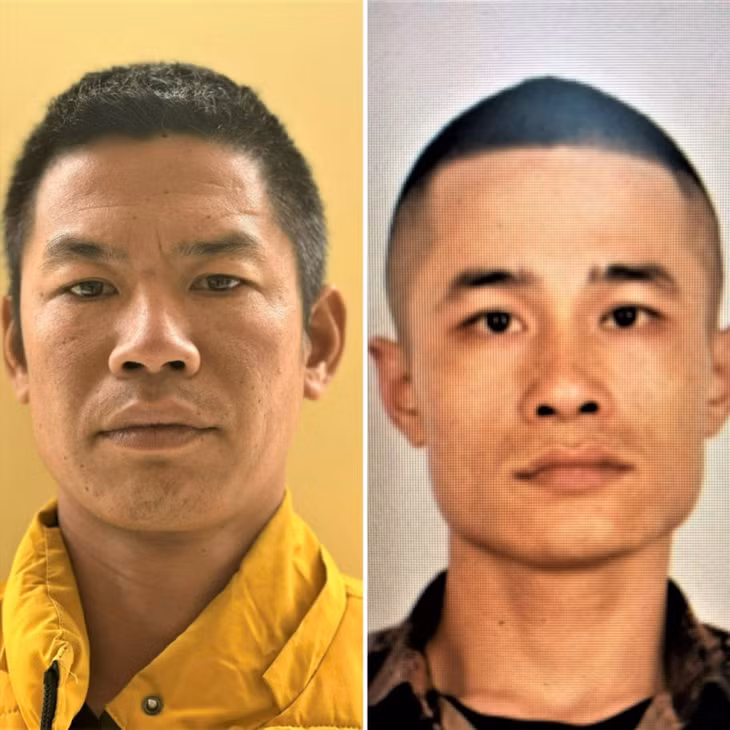Hai đối tượng trong vụ án.
