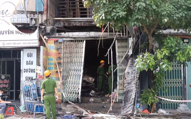 Hiện trường vụ cháy. Ảnh: TTXVN