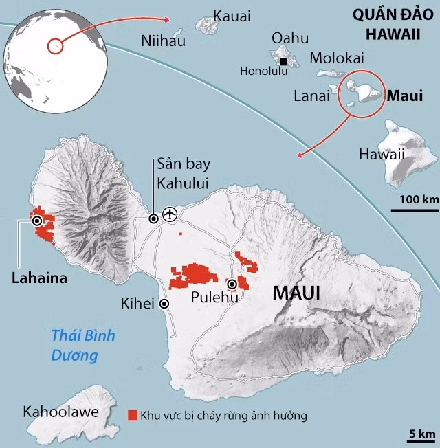 Vị trí cháy rừng. Đồ họa: Globe &amp; Mail