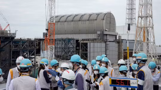 Đại diện truyền thông đến thăm Nhà máy điện hạt nhân Fukushima Daiichi của TEPCO vào ngày 21/7/2023 tại Okuma, Nhật Bản. Ảnh: Getty Images