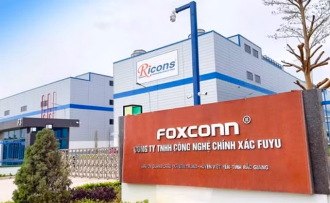 Bên ngoài nhà máy Foxconn ở Bắc Giang. Ảnh: Foxconn