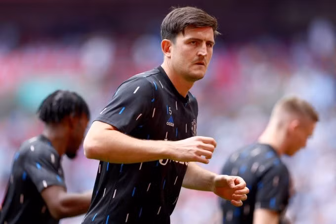 Maguire trong một buổi tập cùng Man Utd hè này. Ảnh: AFP