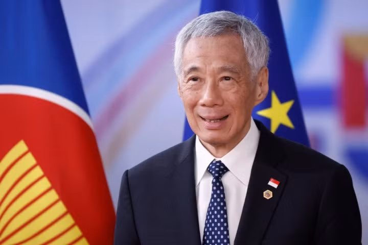 Thủ tướng Singapore Lý Hiển Long tại Brussels, Bỉ. (Ảnh: AFP)