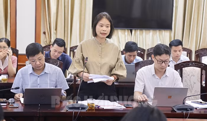 Các đại biểu phát biểu tại cuộc họp