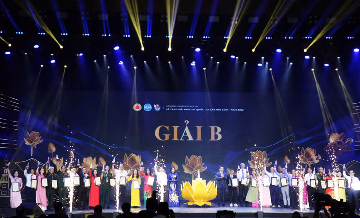 Các tác giả, nhóm tác giả nhận Giải B - Giải báo chí Quốc gia lần thứ XVIII, năm 2023.