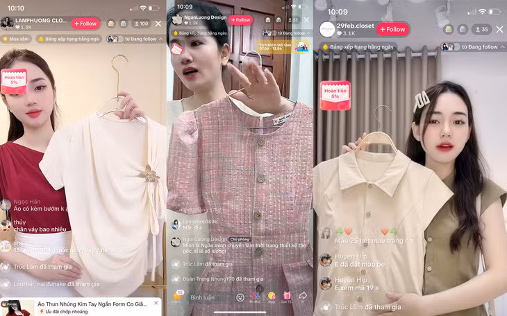 Bán hàng live stream từ các sàn thương mại điện tử đang phát triển mạnh mẽ