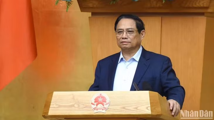 Thủ tướng Phạm Minh Chính phát biểu ý kiến tại phiên họp.