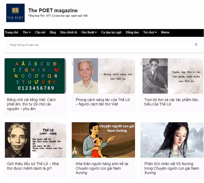 Trang web The POET magazine - Địa chỉ hoạt động của SGTT và The POET magazine trong tương lai