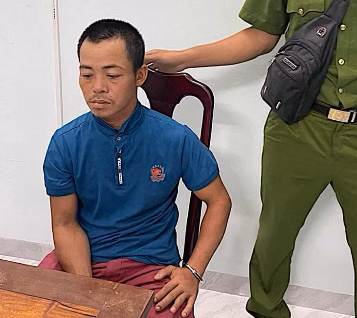 Đối tượng H khi bị bắt. Ảnh: Công an cung cấp