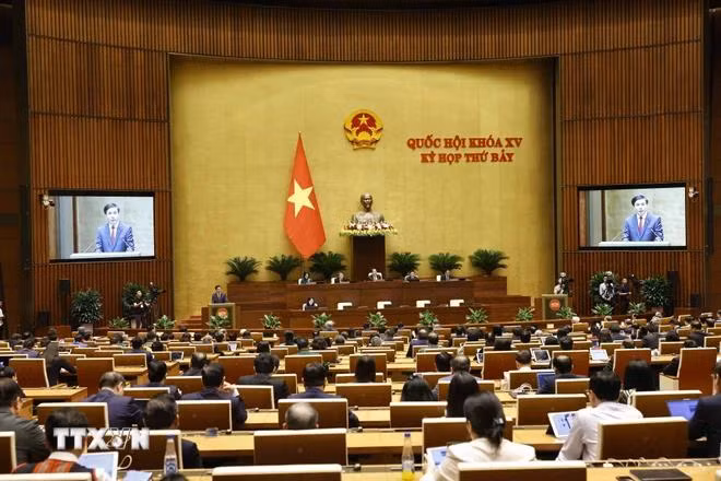 Quang cảnh phiên bế mạc Kỳ họp thứ 7, Quốc hội Khóa XV. (Ảnh: Doãn Tấn/TTXVN)