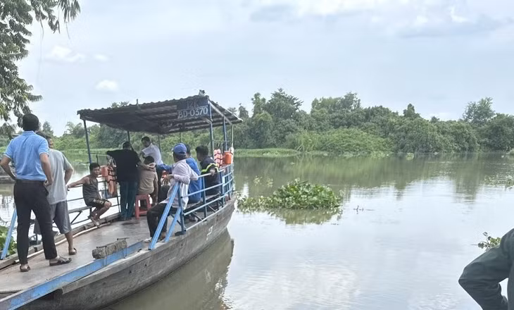 Hiện trường vụ 3 thiếu nữ đuối nước mất tích. Ảnh: Đình Trọng