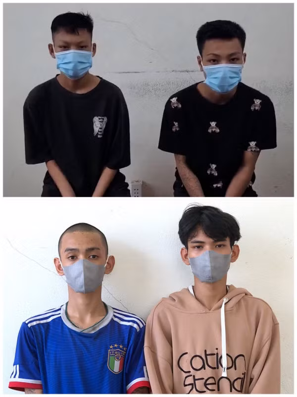 Các đối tượng bị bắt giữ.