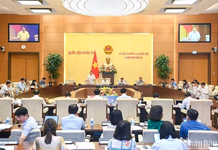 Quang cảnh phiên họp. (Ảnh: DUY LINH)