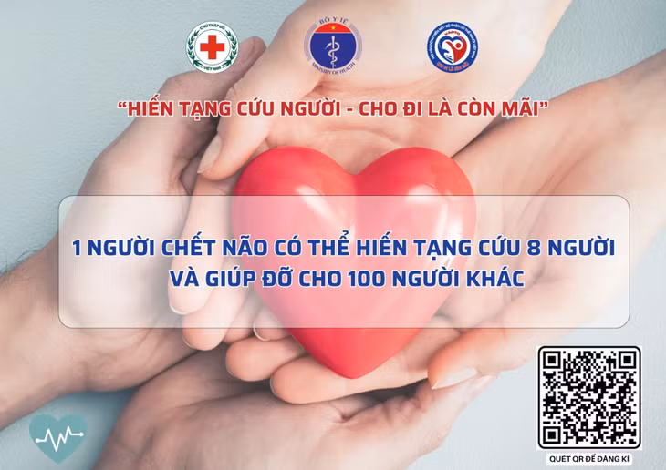 Đăng ký hiến mô, tạng trực tuyến theo mã QR.