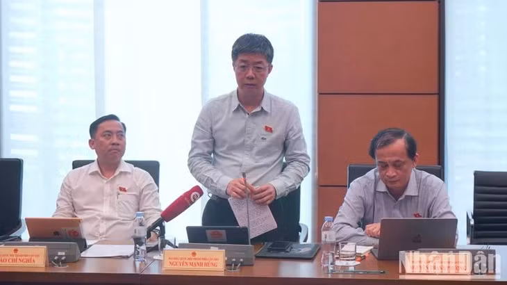 Đại biểu Nguyễn Mạnh Hùng (Cần Thơ) phát biểu thảo luận. (Ảnh: TRUNG HƯNG)
