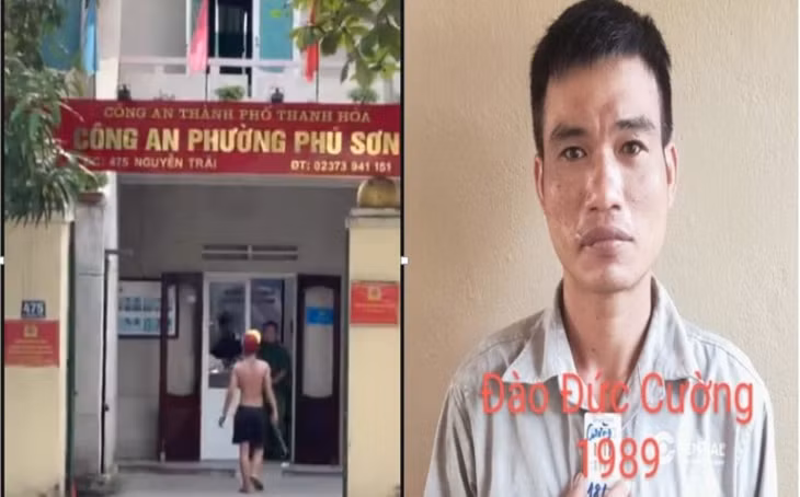 Đối tượng Cường đã bị khống chế ngay sau đó. Ảnh: CACC