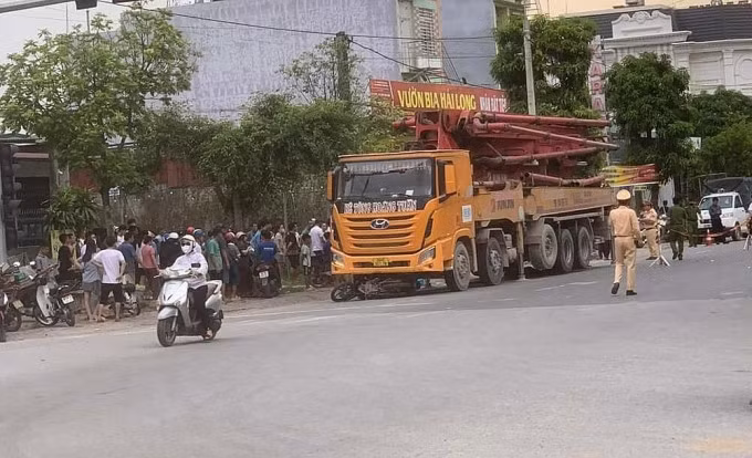 Hiện trường tai nạn chiều 11/6. Ảnh: Lam Sơn