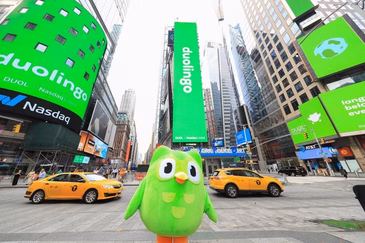 Ứng dụng học ngôn ngữ Duolingo được định giá khoảng 8,5 tỷ USD. Ảnh: Duolingo