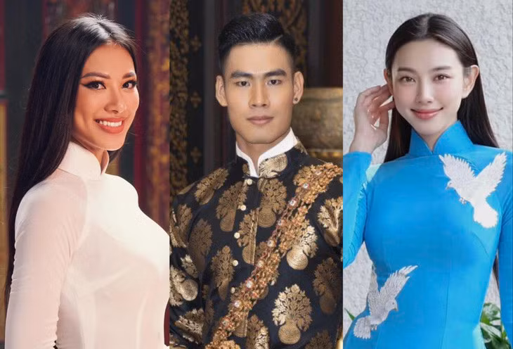 Từ trái qua: Kim Duyên, Danh Chiếu Linh, Thùy Tiên làm giám khảo quốc tế - Ảnh: Facebook nhân vật