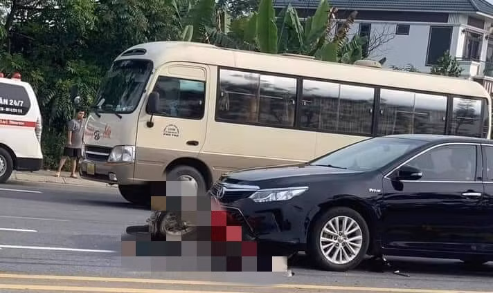 Hiện trường nơi xảy ra vụ tai nạn.