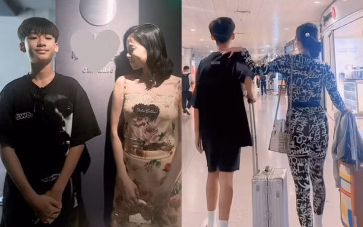 Càng lớn, Kỳ Anh càng "trổ mã" điển trai, chững chạc cùng chiều cao ấn tượng.
