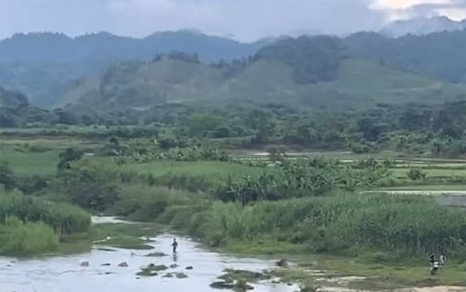 Khúc sông nơi hai anh em Nam và Kiều gặp nạn. Ảnh: Hùng Lê
